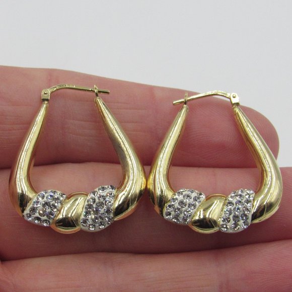 Jewelry - Sterling Silver Large Bright Crystal Earrings